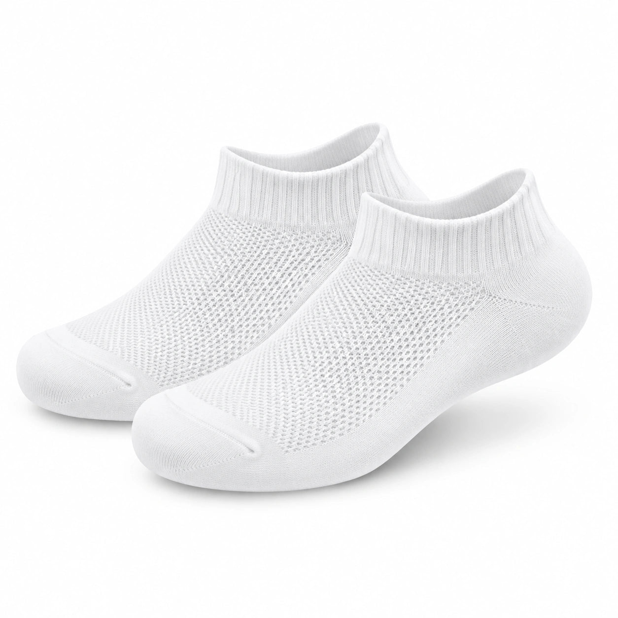 Calze alla caviglia 39-42 bianche in maglia traspirante elasticizzata