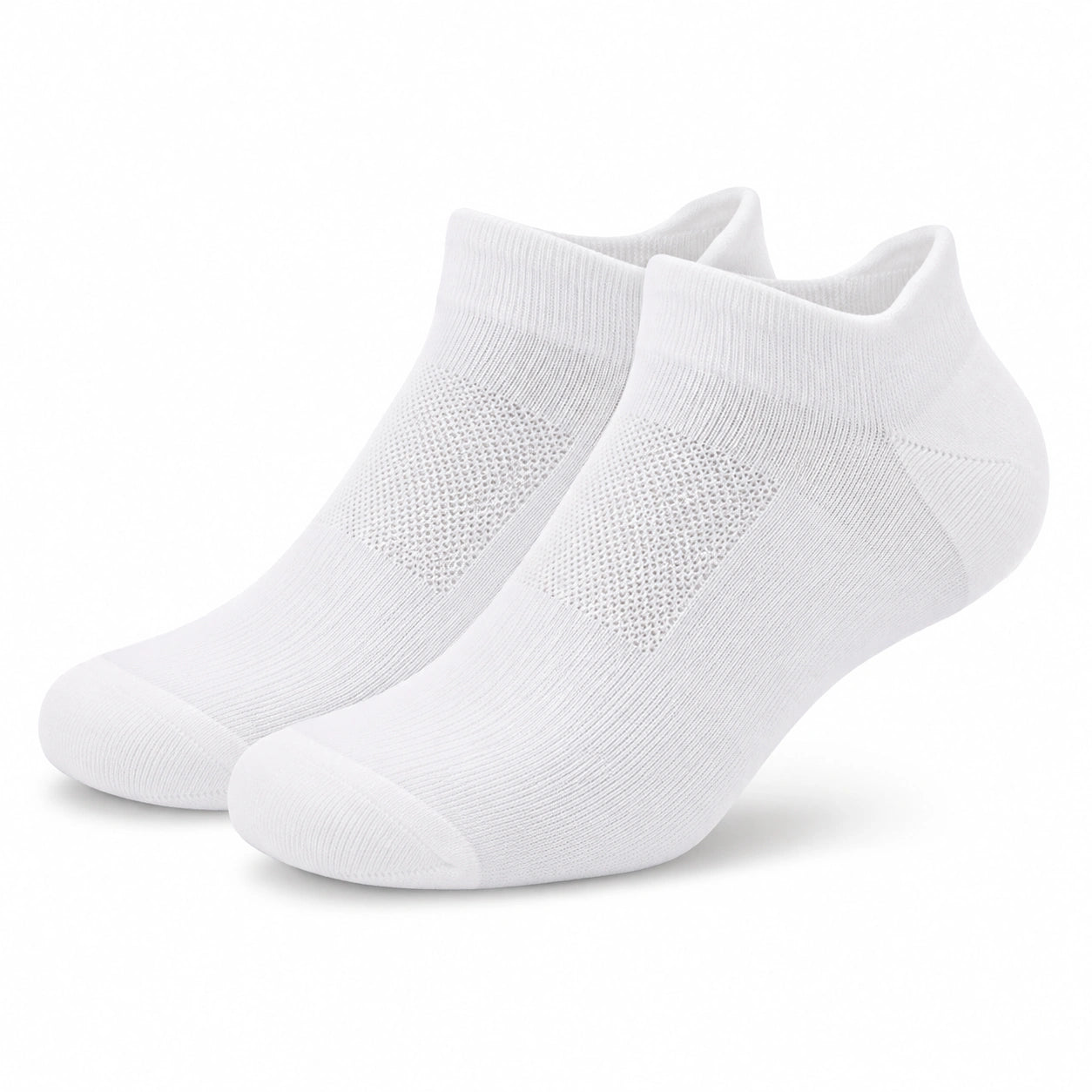 Calzini alla caviglia 39-42 in maglia elasticizzata bianchi traspiranti per sport