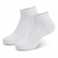Calzini alla caviglia 43-46 in cotone bianco a costine per uso quotidiano