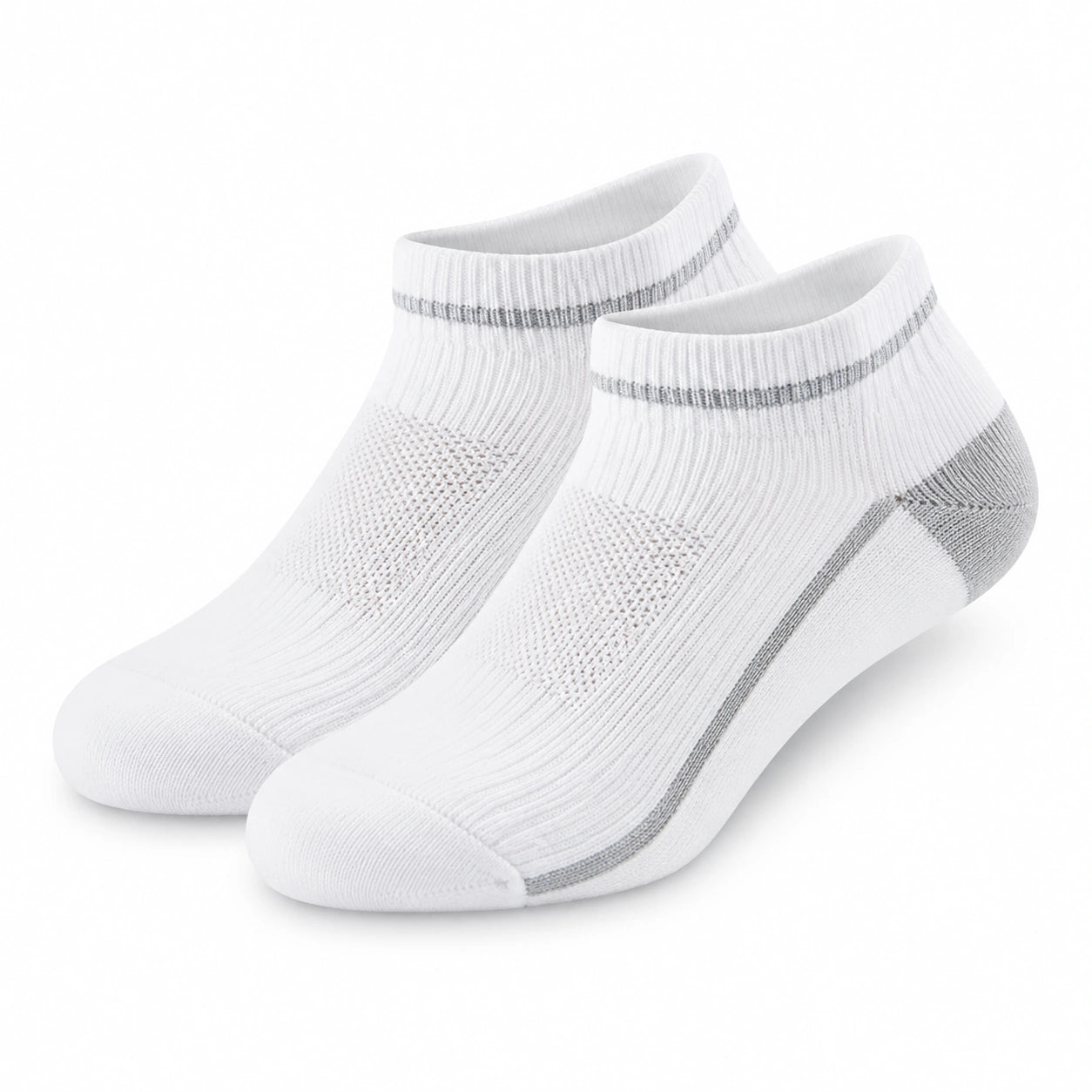 Calzini alla caviglia 43-46 in maglia bianco/grigio per sport e uso quotidiano