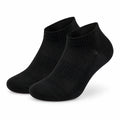 Calzini alla caviglia 43-46 in tessuto elasticizzato nero traspiranti
