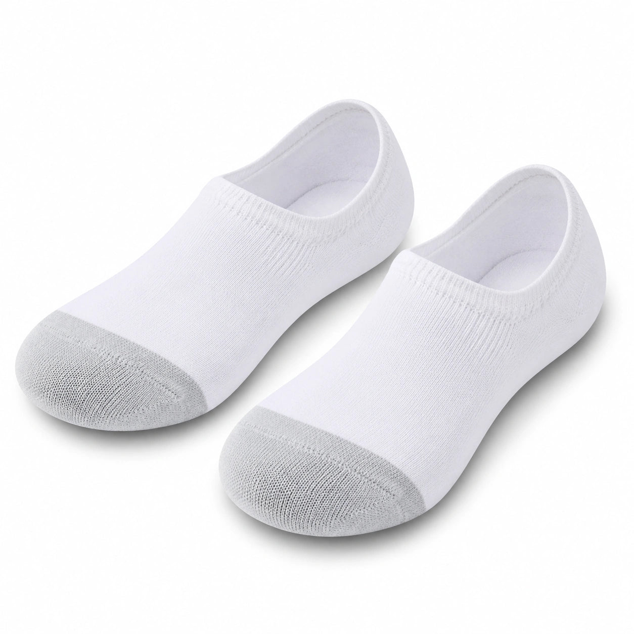 Calze invisibili 39-42 in tessuto a maglia bianco e grigio - stile essenziale