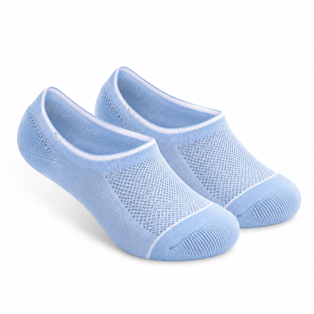 Calzini bassi 39-42 in maglia azzurro chiaro traspiranti