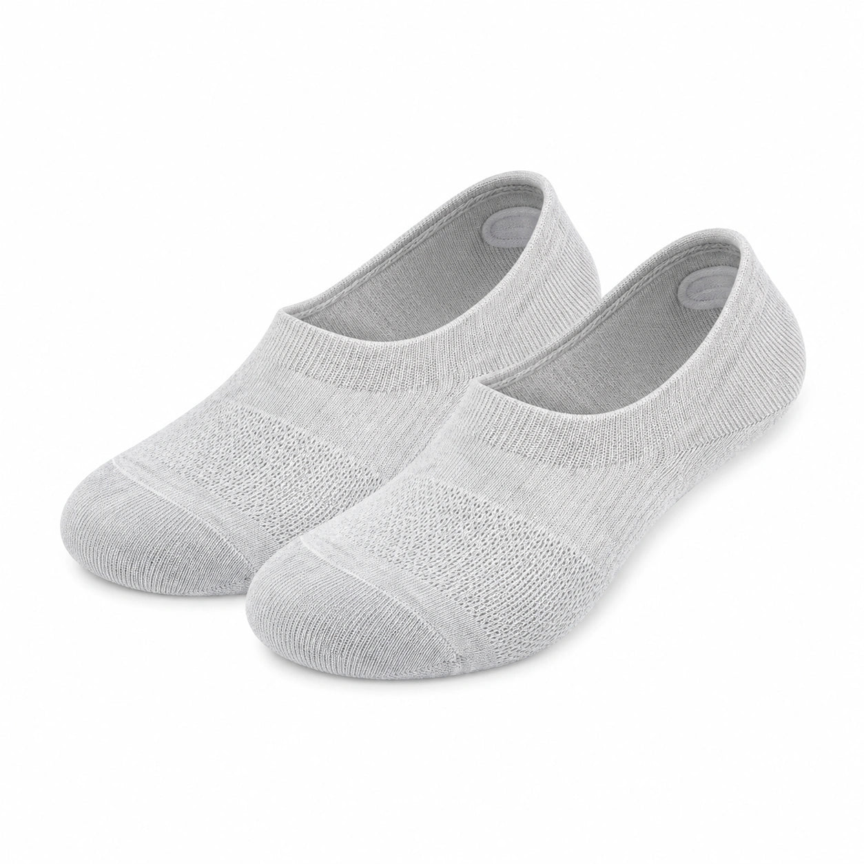 Calze invisibili 43-46 in tessuto a maglia grigio chiaro - stile minimal