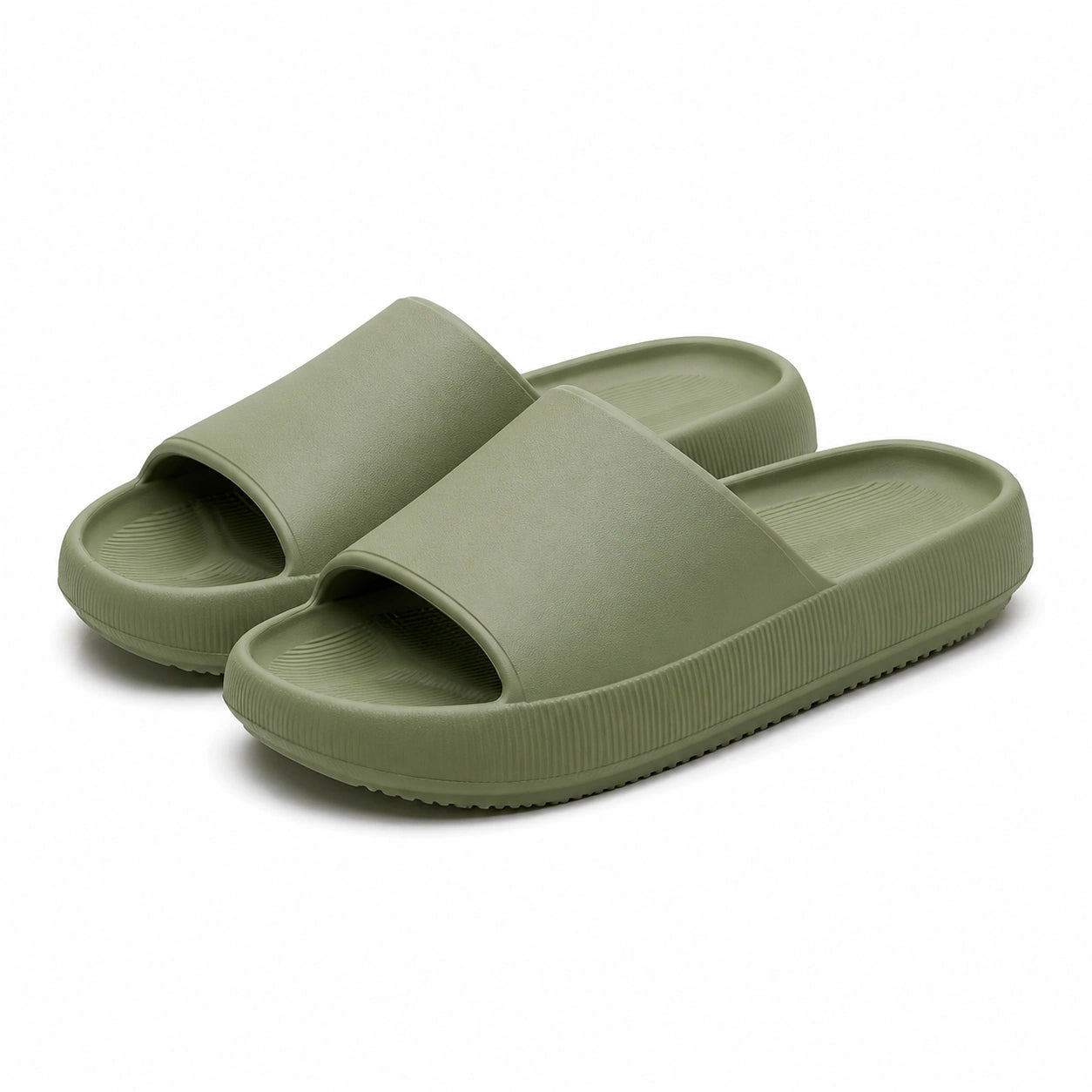 Ciabatte 36/37 in materiale sintetico espanso verde salvia - suola antiscivolo per uso quotidiano