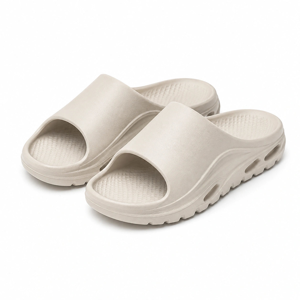Ciabatte 40/41 in materiale sintetico espanso beige - suola antiscivolo ammortizzata
