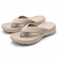 Infradito donna 36/37 beige con tomaia in tessuto e suola ammortizzata