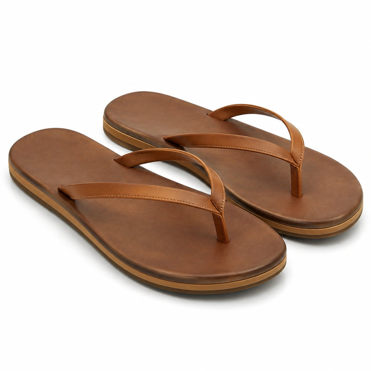 Infradito 36/37 marrone in materiale sintetico - stile casual estivo