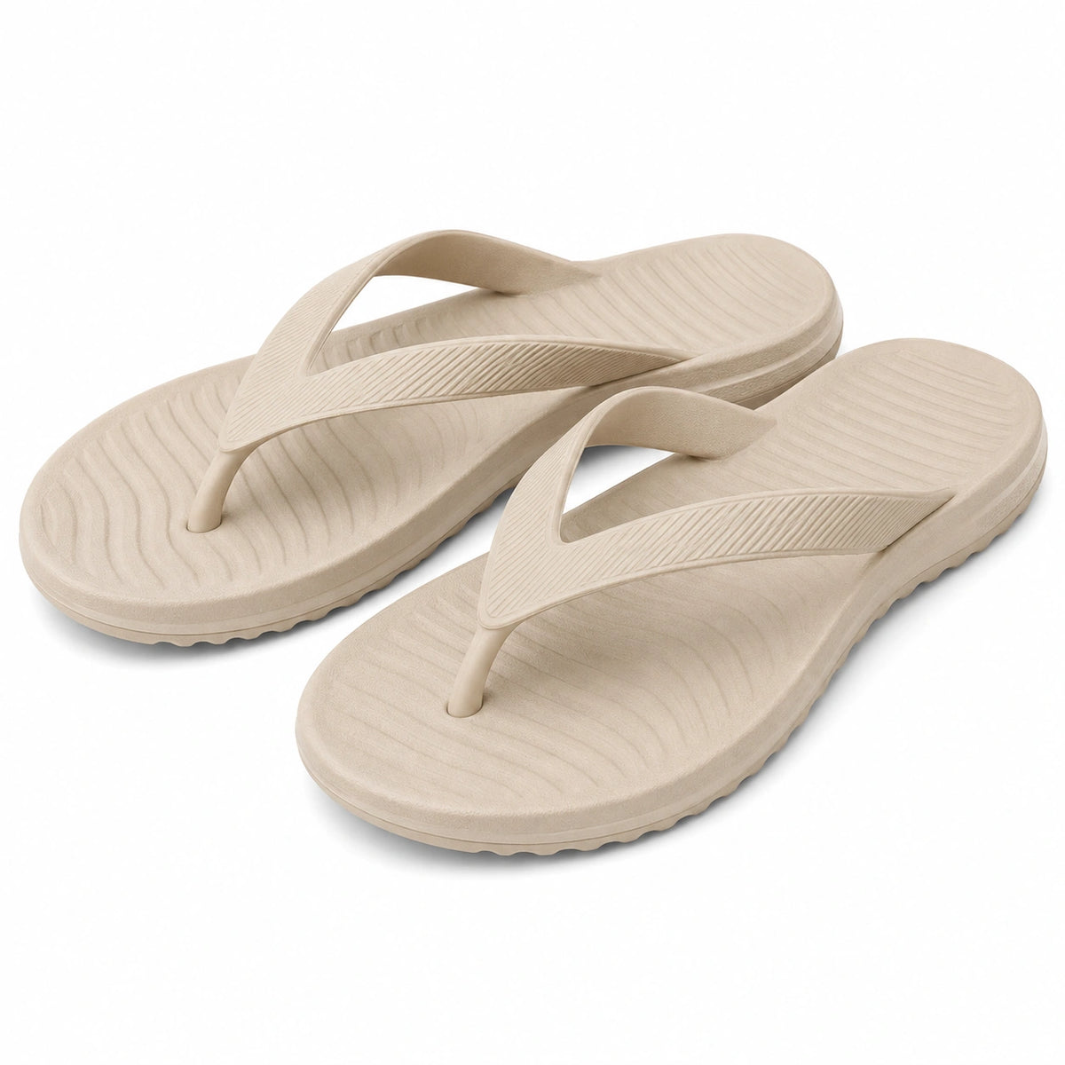 Infradito 38/39 in materiale sintetico beige - suola sagomata antiscivolo per spiaggia e piscina