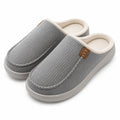 Pantofole da interno 40/41 in tessuto grigio con suola sintetica - stile sabot